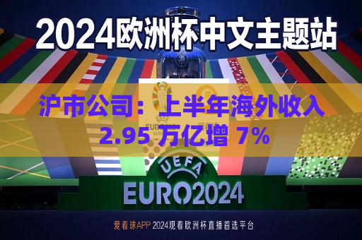 沪市公司:上半年海外收入 2.95 万亿增 7%