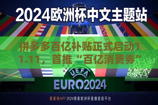 拼多多百亿补贴正式启动11.11,首推“百亿消费券”活动,重点扶持新质品牌