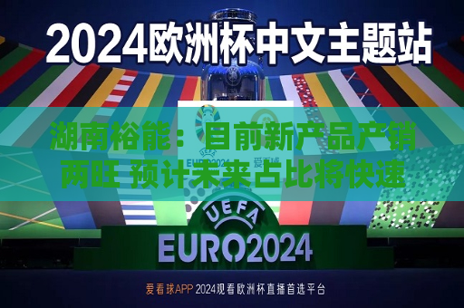 湖南裕能：目前新产品产销两旺 预计未来占比将快速提升