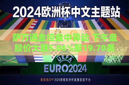 萨万通金控盘中异动 下午盘股价大跌5.06%报19.70美元